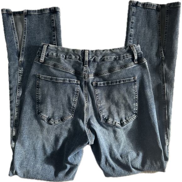 Express Women’s Skyscraper Mid Rise Hyper Stretch Slit Hem Jeans | Size Medium - Picture 2 of 15
